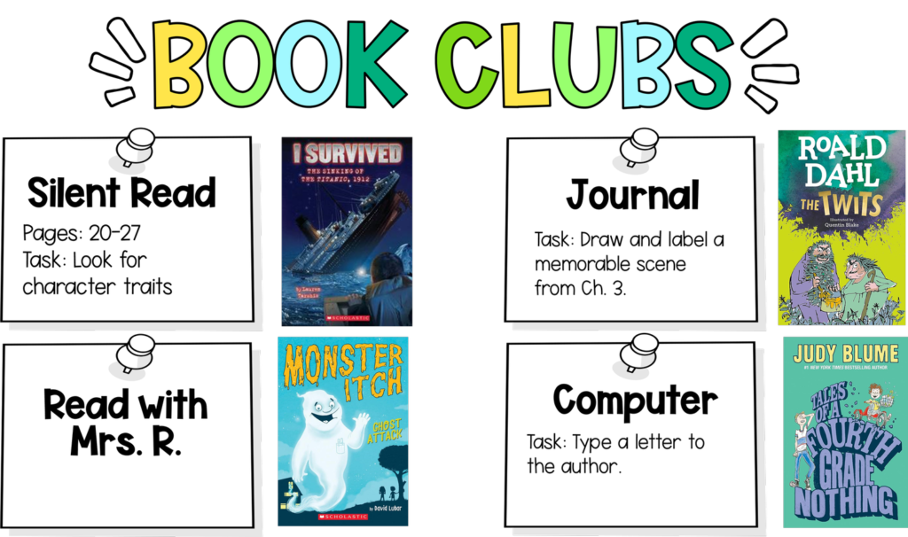 book club anchor chart