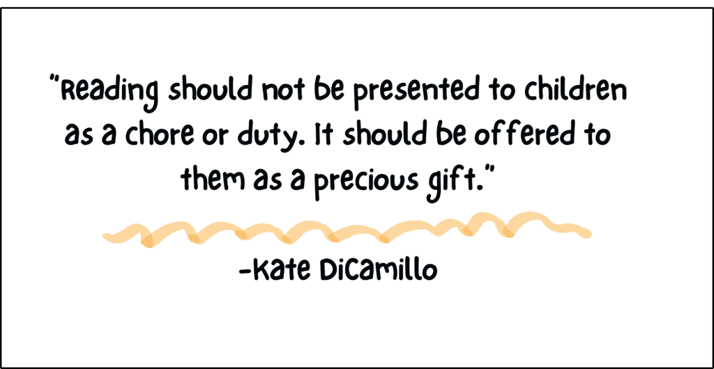 reading aloud is a gift- kate dicamillo 